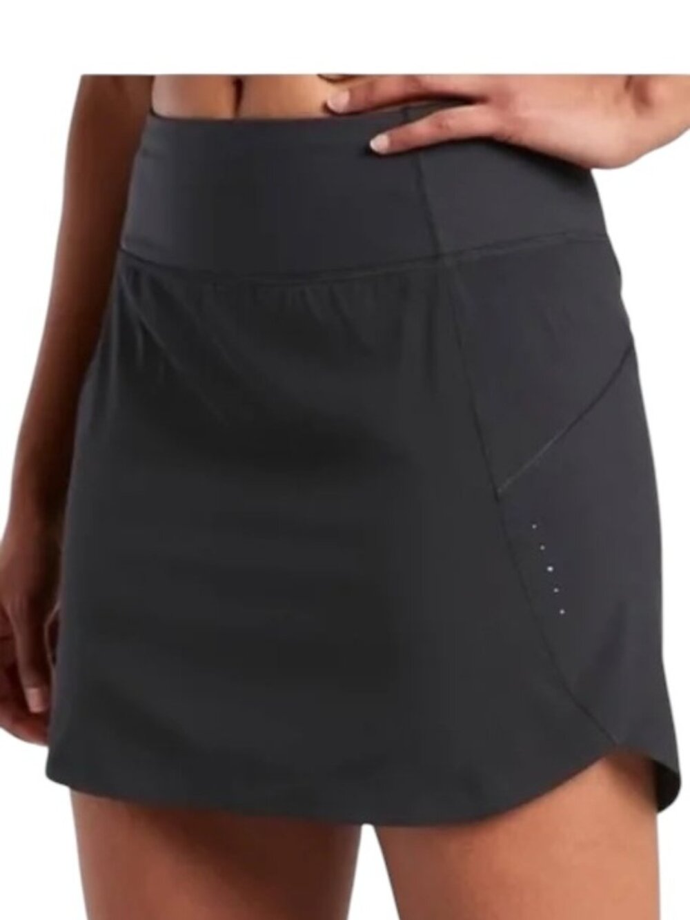 NWT Athleta Run With It Black Skort 1X